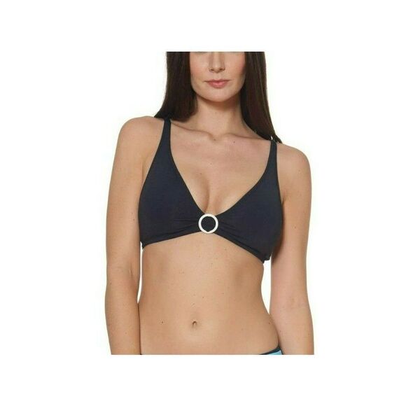 Bleu Rod Beattie Women’s Size 4 Buckle Up Black Bralette Bikini Top $85 - Picture 1 of 5